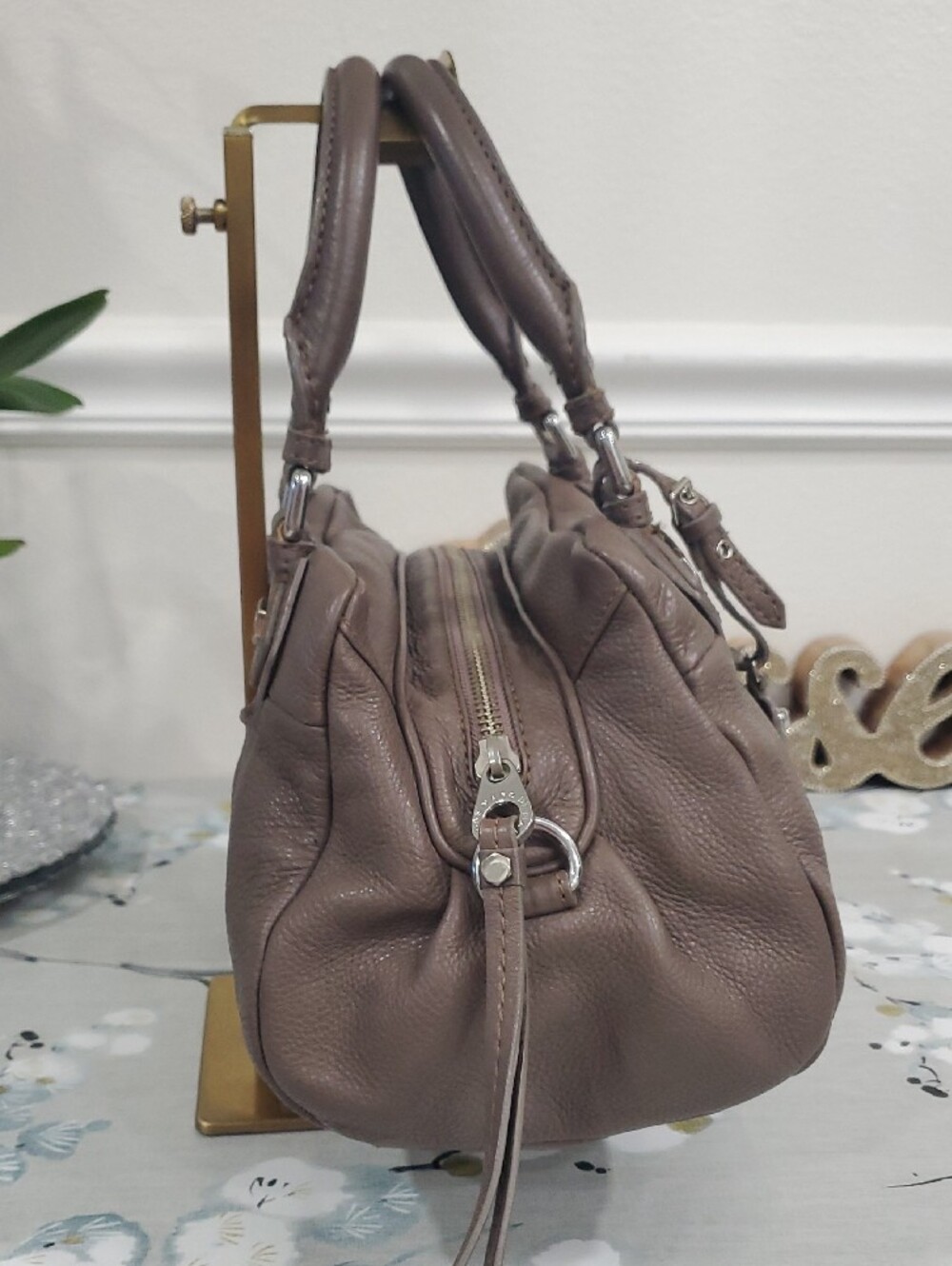Marc by Marc Jacobs Classic Q Baby Groovee Taupe Leather Satchel Bag - Picture 5 of 16